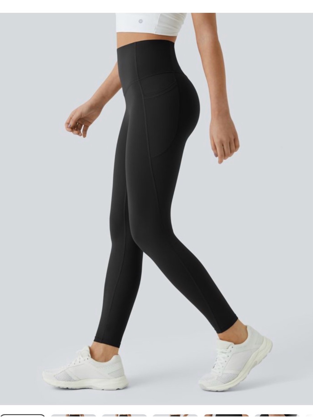 HALARA Black High-Rise Side-Pocket Leggings